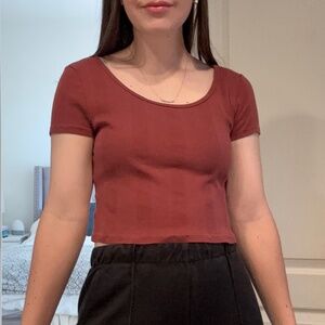 American Eagle Pink Crop Top